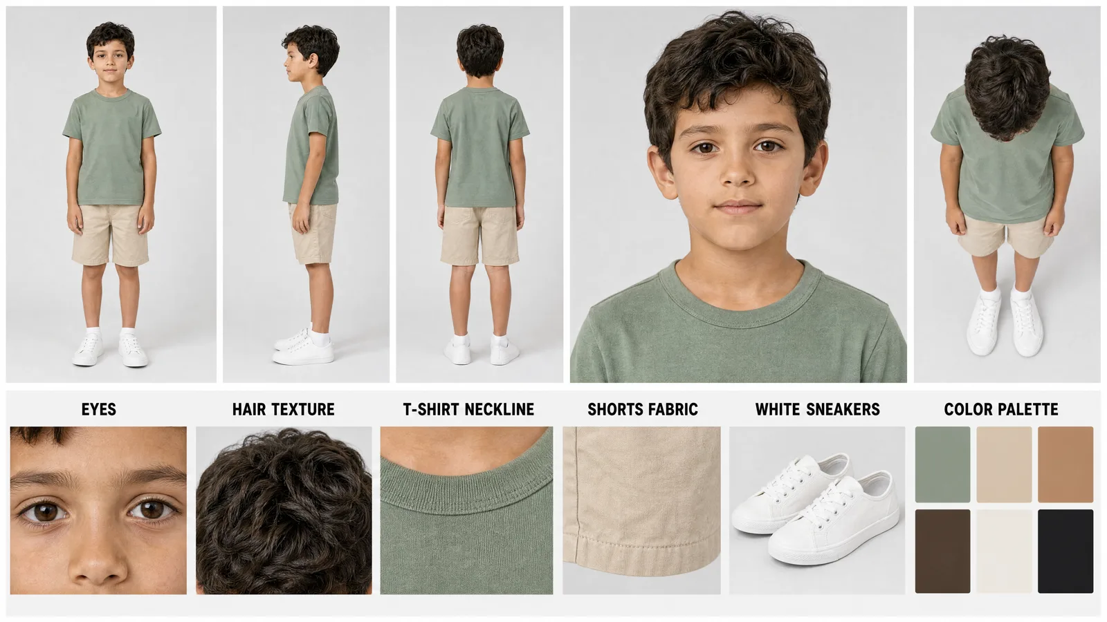 Character sheet of the boy